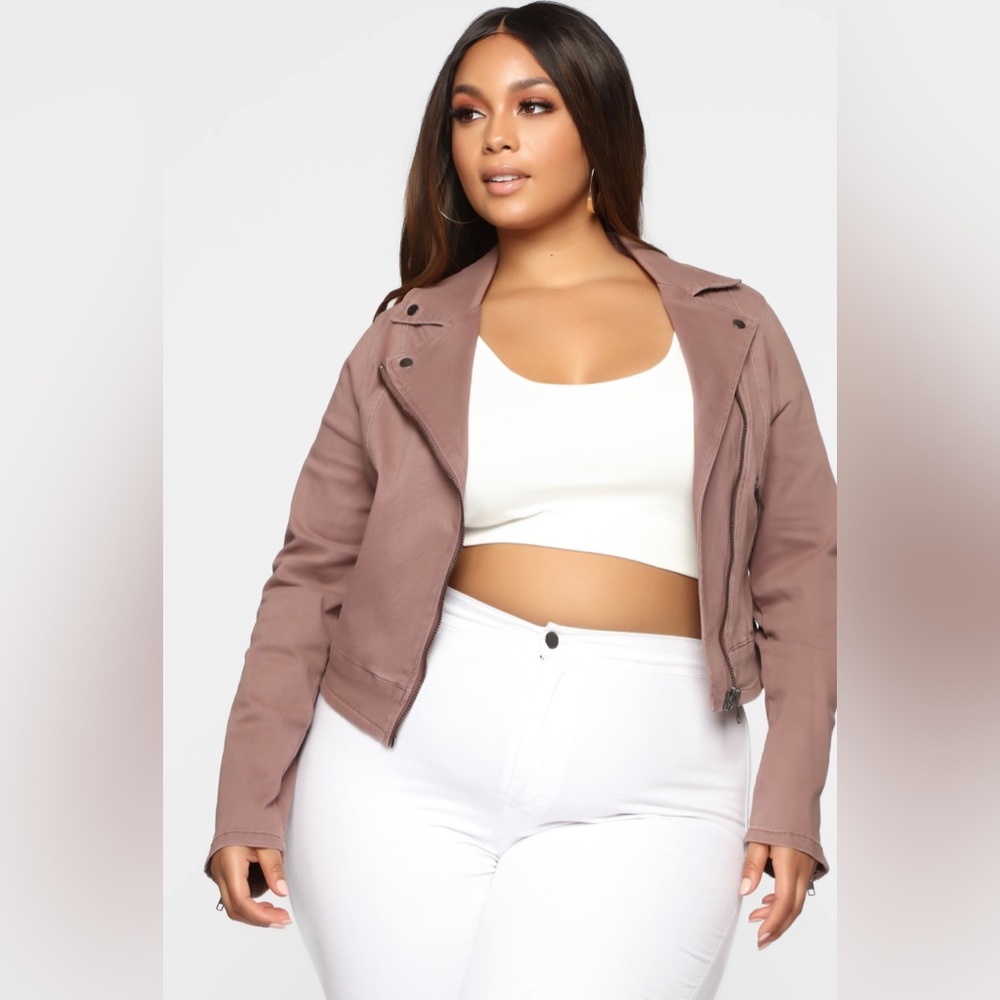 Fashion Nova Ride For Me Jacket - Mauve
